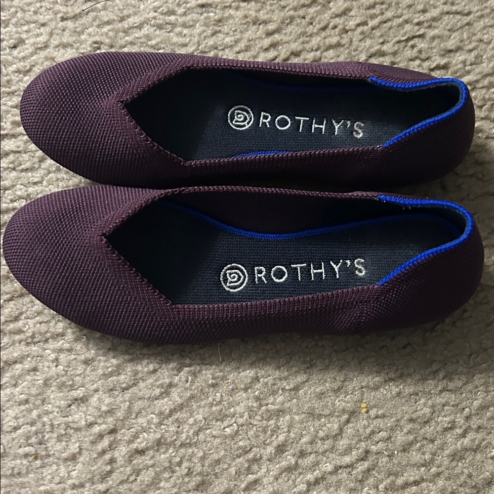 Rothy’s Orchid Heel Stripe Flat [Retired] - Size 7.5 - Picture 2 of 8